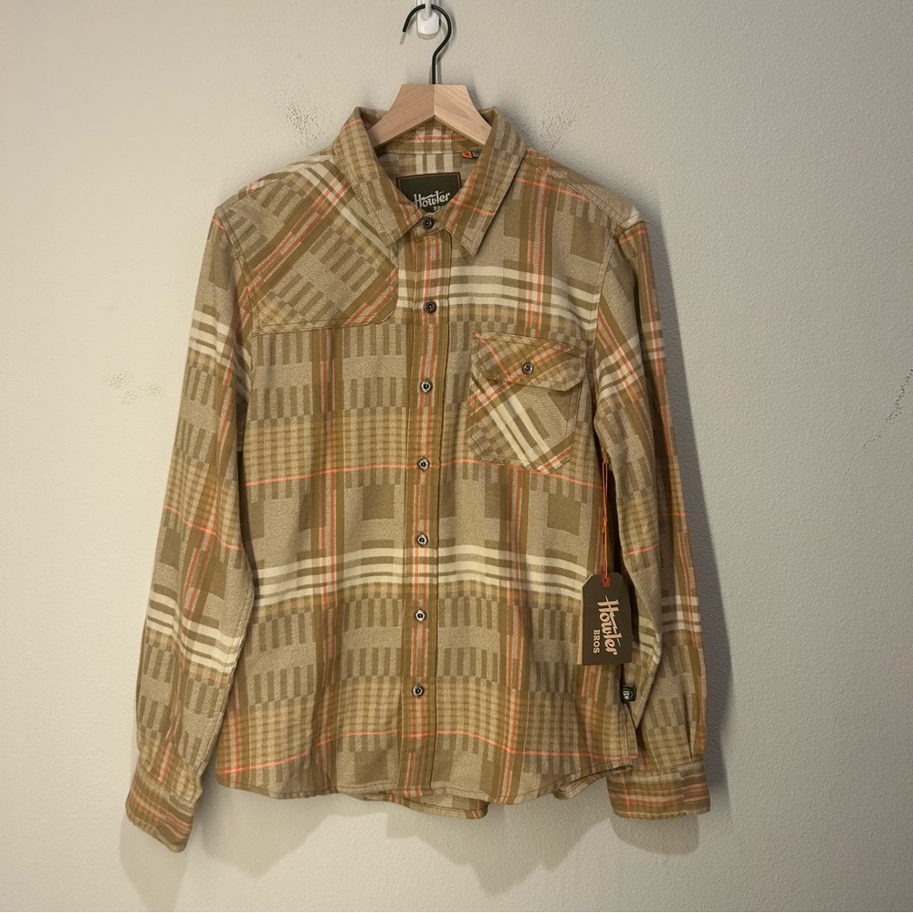 Howler Brothers Harker’s Flannel Shirt M – Conor Plaid Natural – NWT